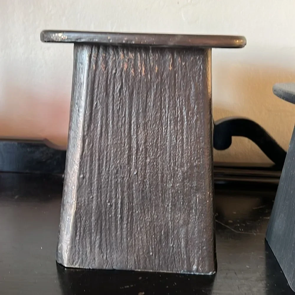 Pottery Barn Cast Aluminum Pillar Candle Holders